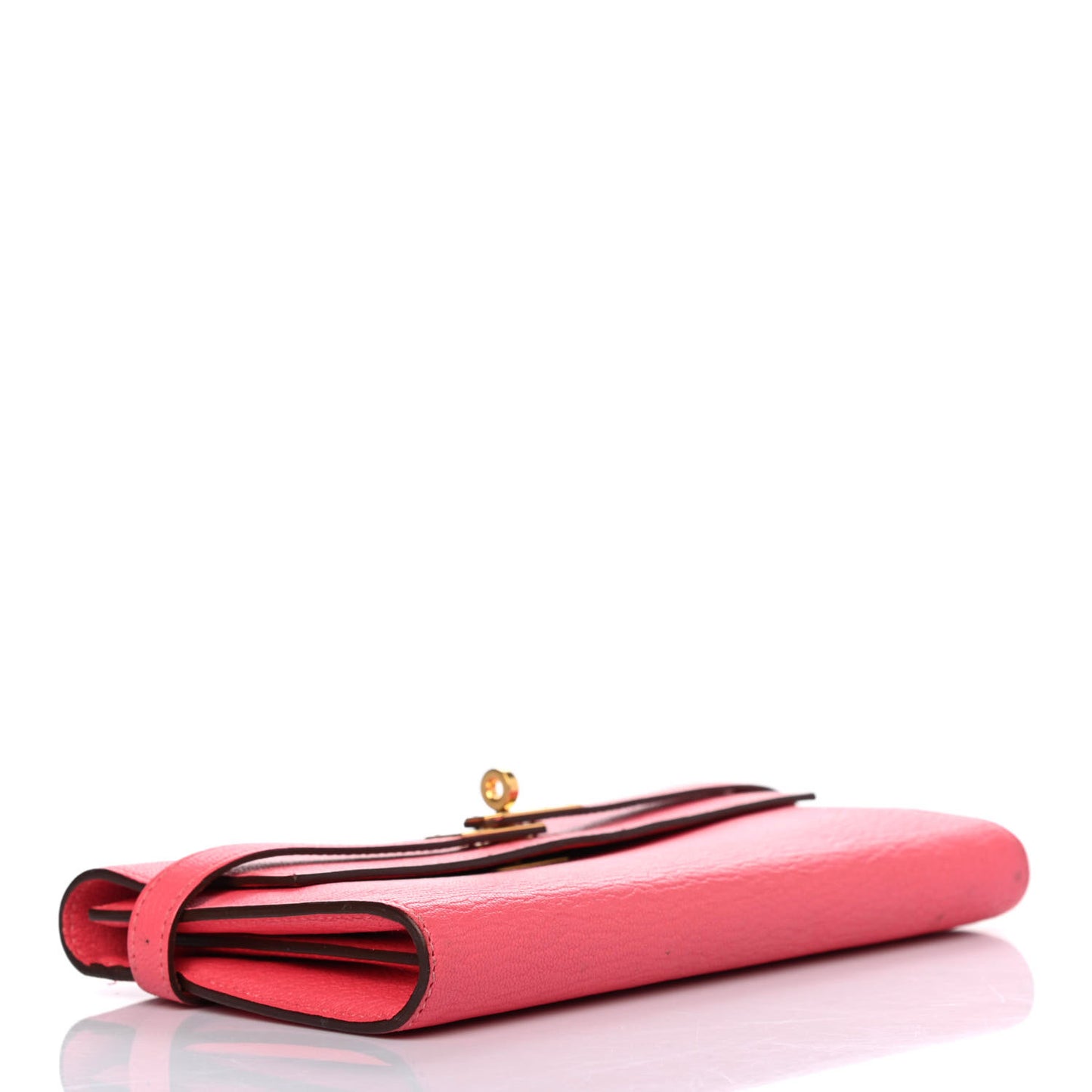 Chevre Mysore Kelly Longue Wallet Rose Lipstick