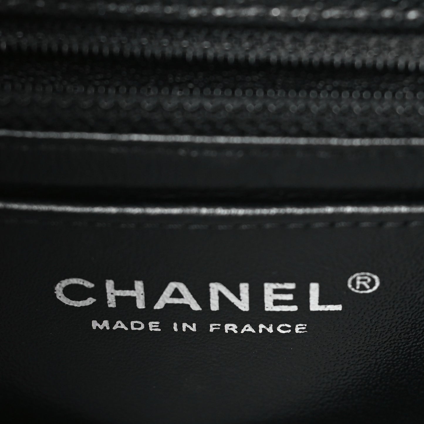 Iridescent Caviar Quilted Mini Rectangular Flap Black