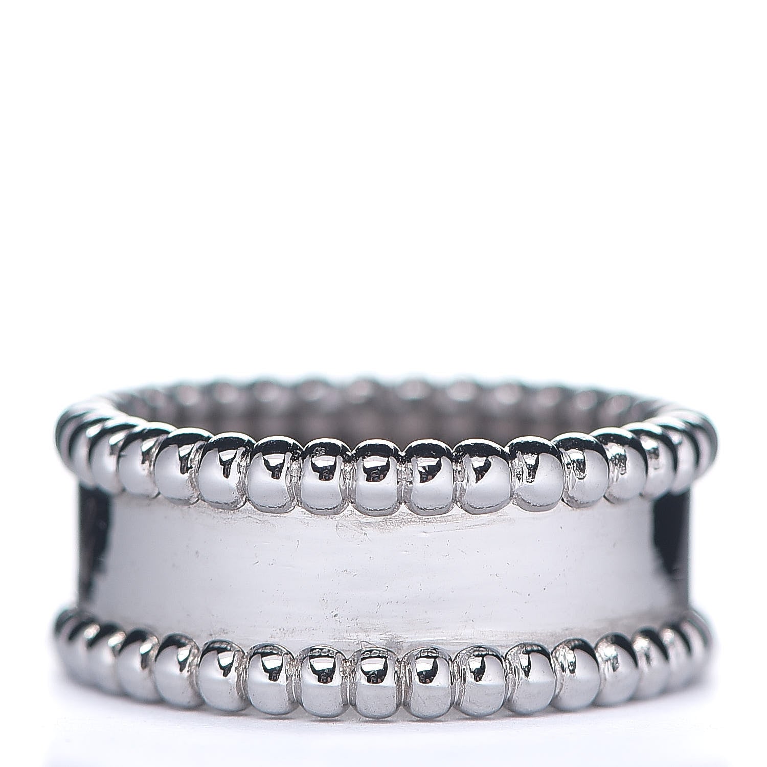 Van Cleef & Arpels 18K White Gold Perlee Signature Ring 48 4.5 3 of 7