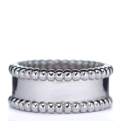 Van Cleef & Arpels 18K White Gold Perlee Signature Ring 48 4.5 3 of 7