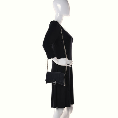 Balenciaga Glitter Fabric Hourglass Chain Bag Black 2 of 11