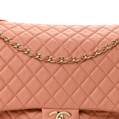 Chanel Calfskin Quilted XXL Travel Flap Bag Pink 8 of 11