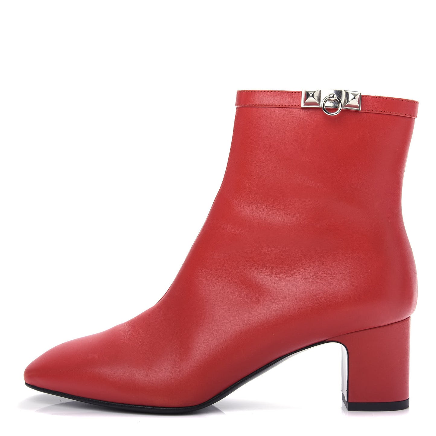 Calfskin Power Ankle Boots 38.5 Rouge Vif
