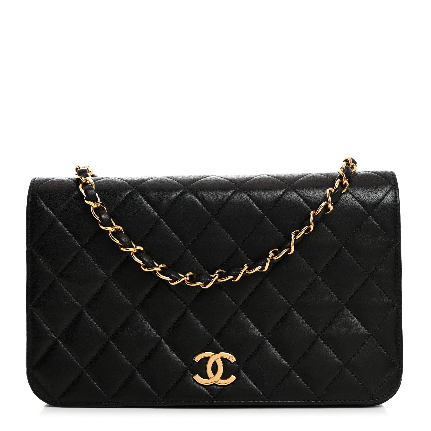 Chanel Lambskin Quilted Small Single Flap Bag Black 1 of 10