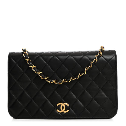 Chanel Lambskin Quilted Small Single Flap Bag Black 1 of 10