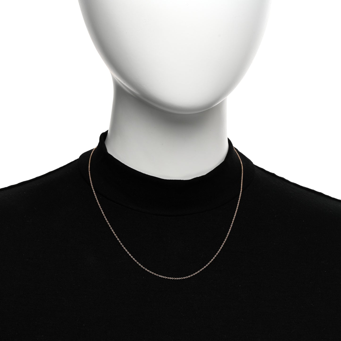 18K Rose Gold Chain Necklace 18"