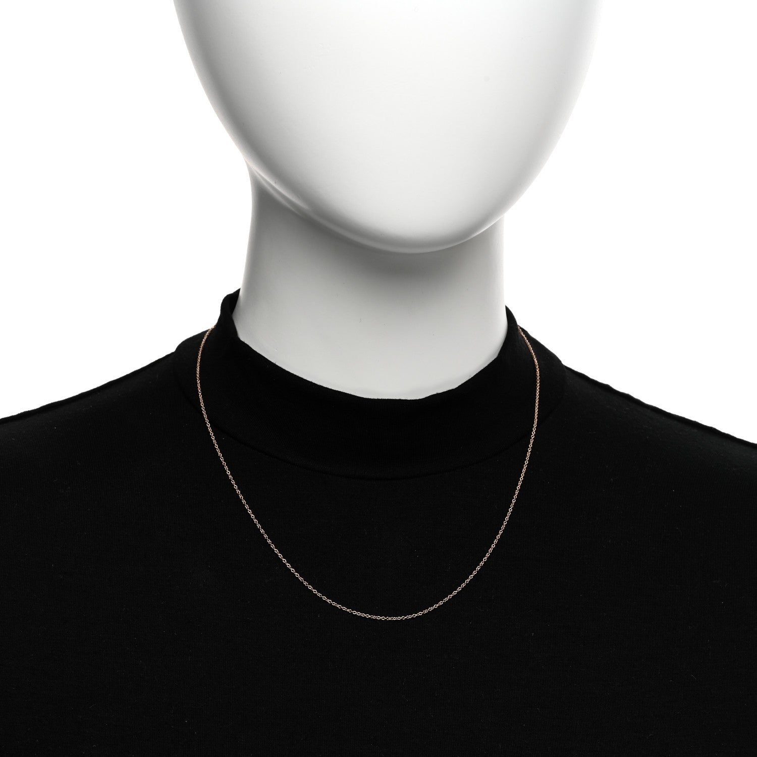 Tiffany 18K Rose Gold Chain Necklace 18" 2 of 4