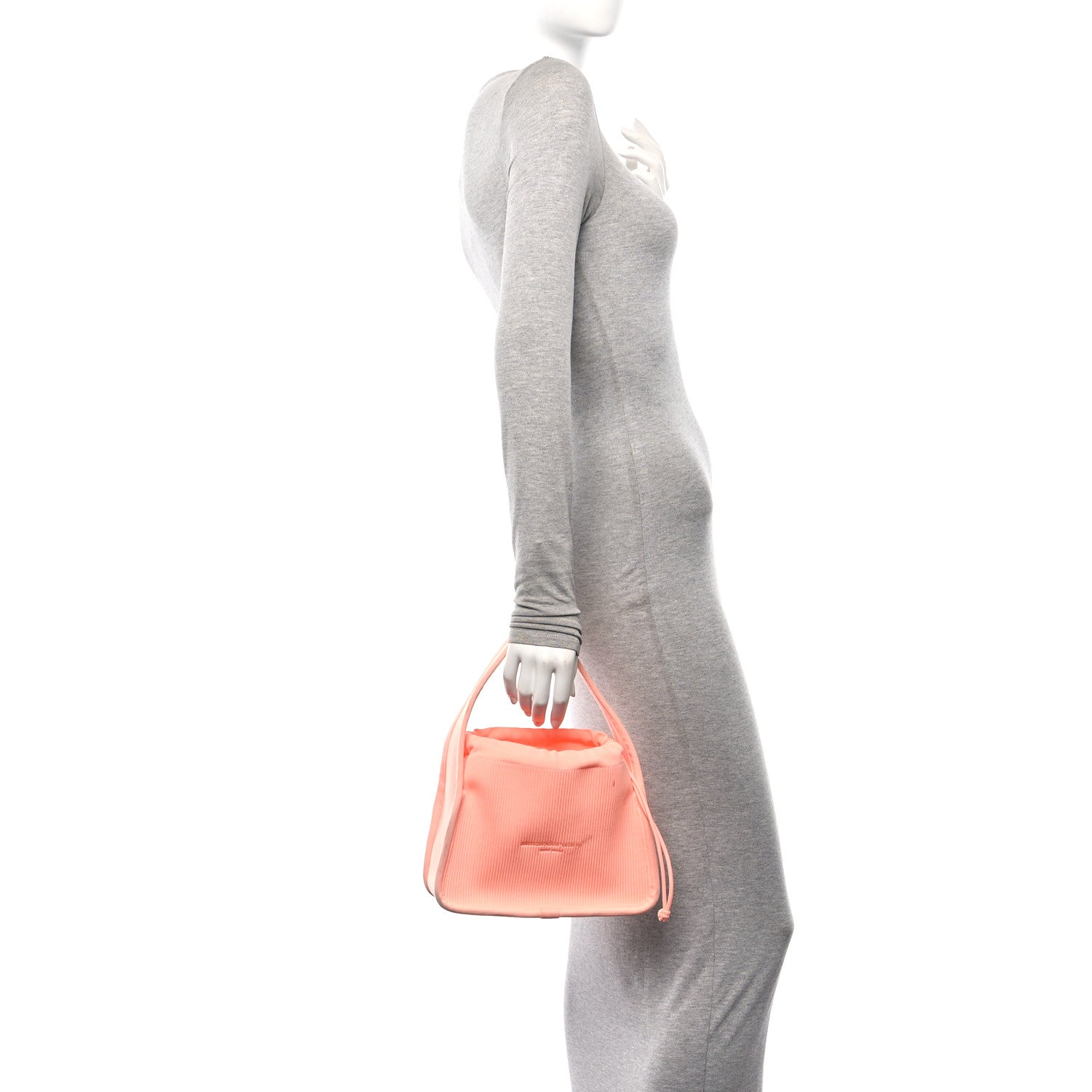 Alexander Wang Ribbed Knit Small Ryan Bag Faded Neon Orange 2 of 10