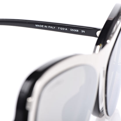 Chanel Clip On Sunglasses 71231A Black Mirror Grey 10 of 11