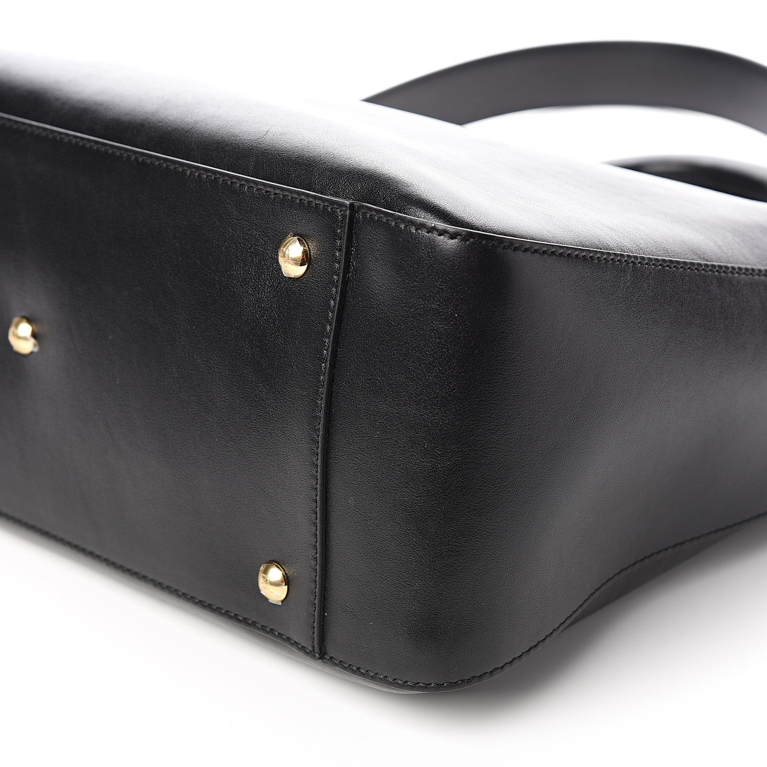 Fendi Vitello Glacier Medium FF Tote Black 8 of 9
