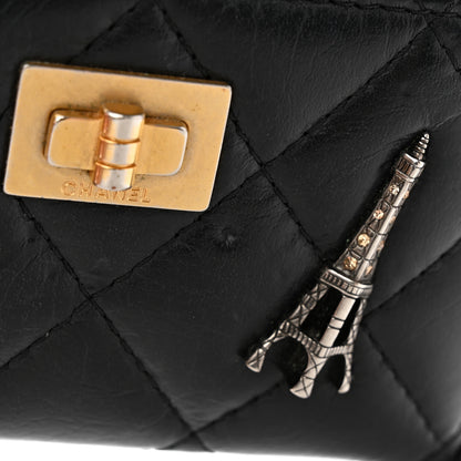 Chanel Aged Calfskin Quilted Lucky Charms Reissue Card Holder Black 11 of 17