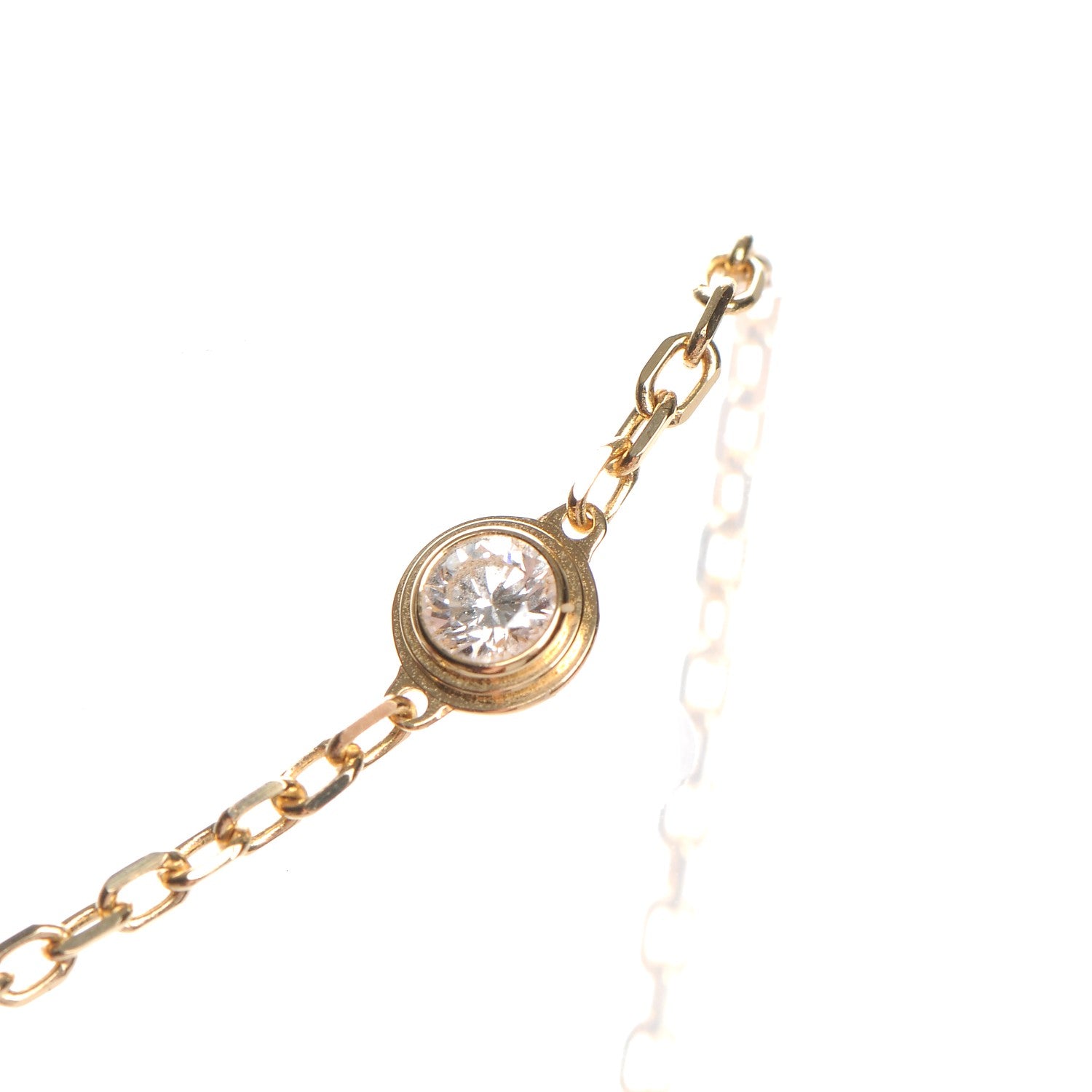 Cartier 18K Yellow Gold Diamond SM D'Amour Bracelet 5 of 8
