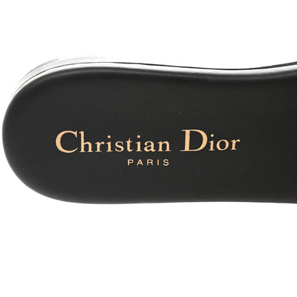 Christian Dior Canvas Embroidered Dway Mules Slide Sandals 35.5 Black 6 of 9