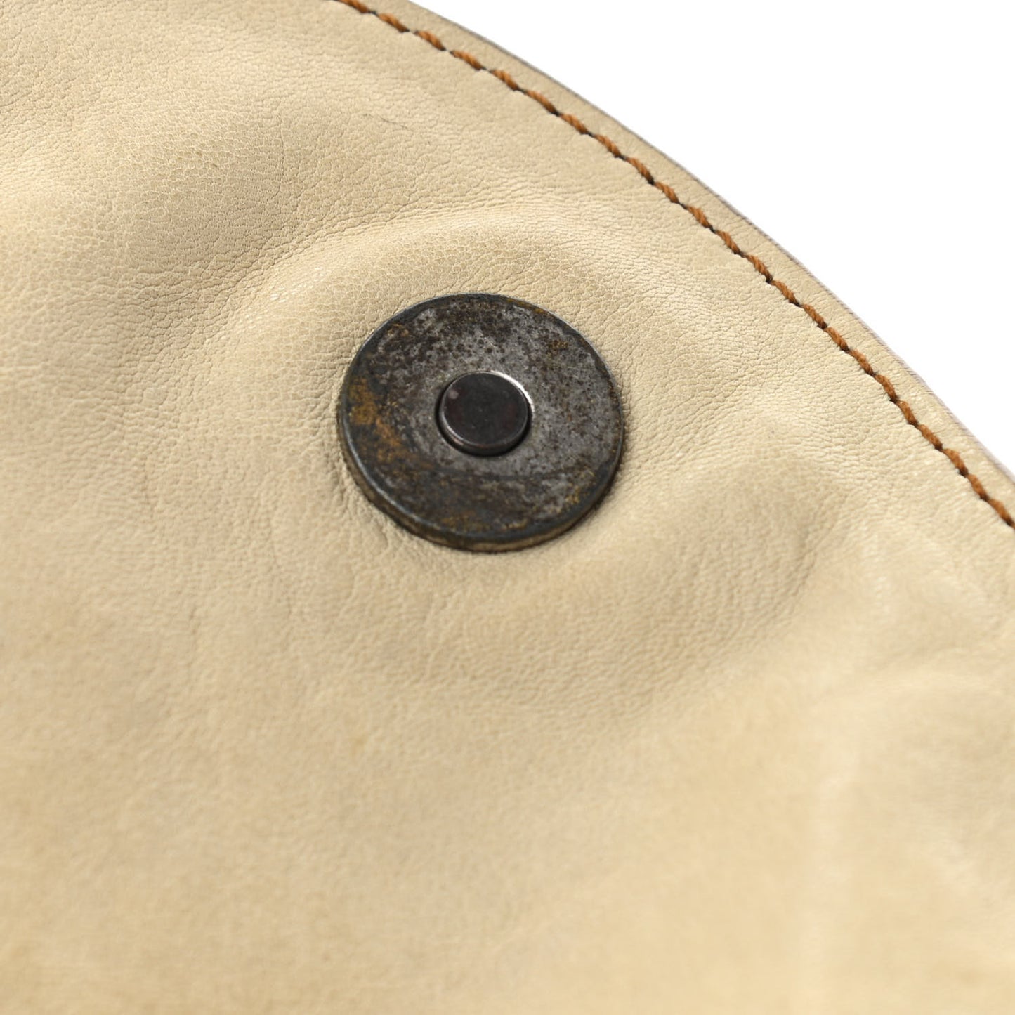 Calfskin Medium Gaucho Double Saddle Bag Ivory