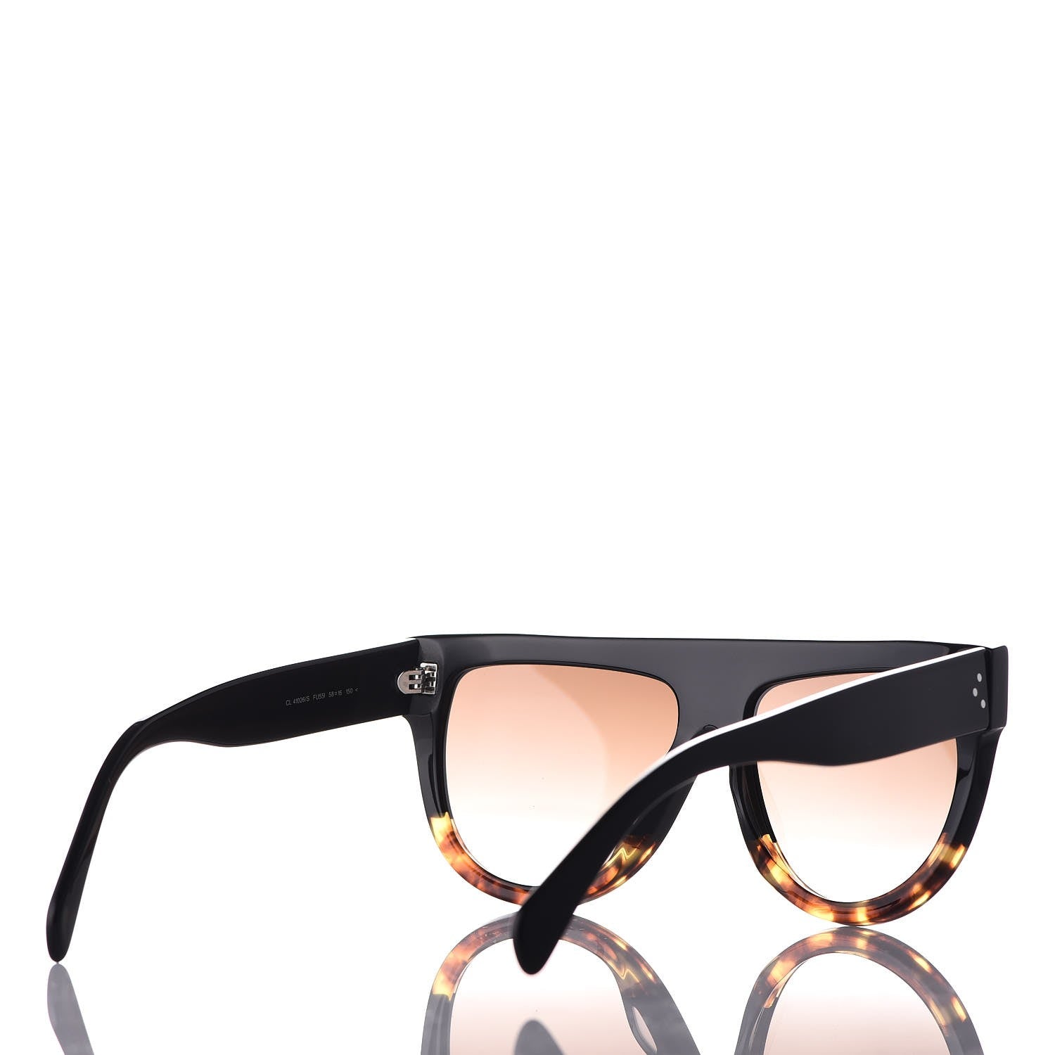 Celine Shadow Sunglasses CL 41026/S Black Havana 4 of 7