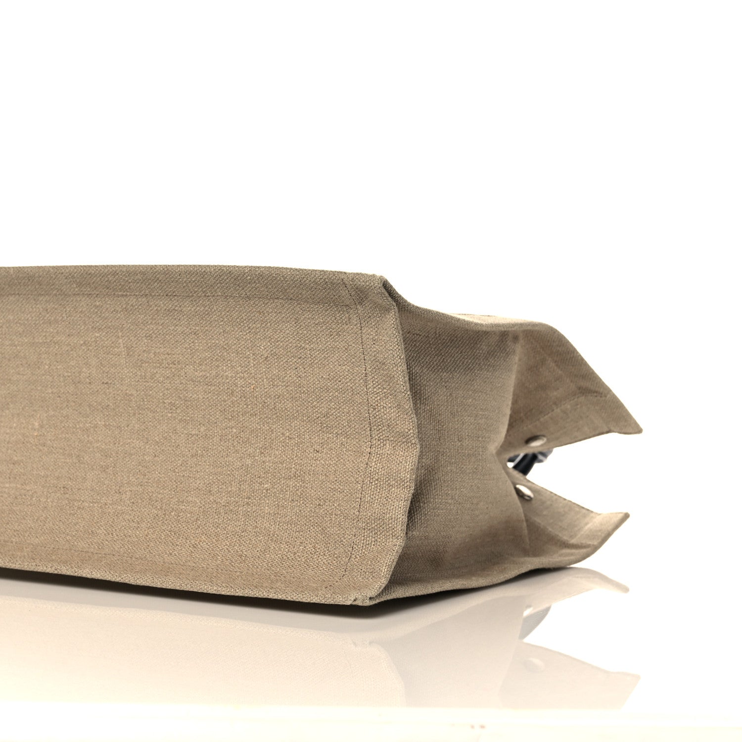 Saint Laurent Linen Calfskin Small Rive Gauche Tote Greggio Natural 9 of 9