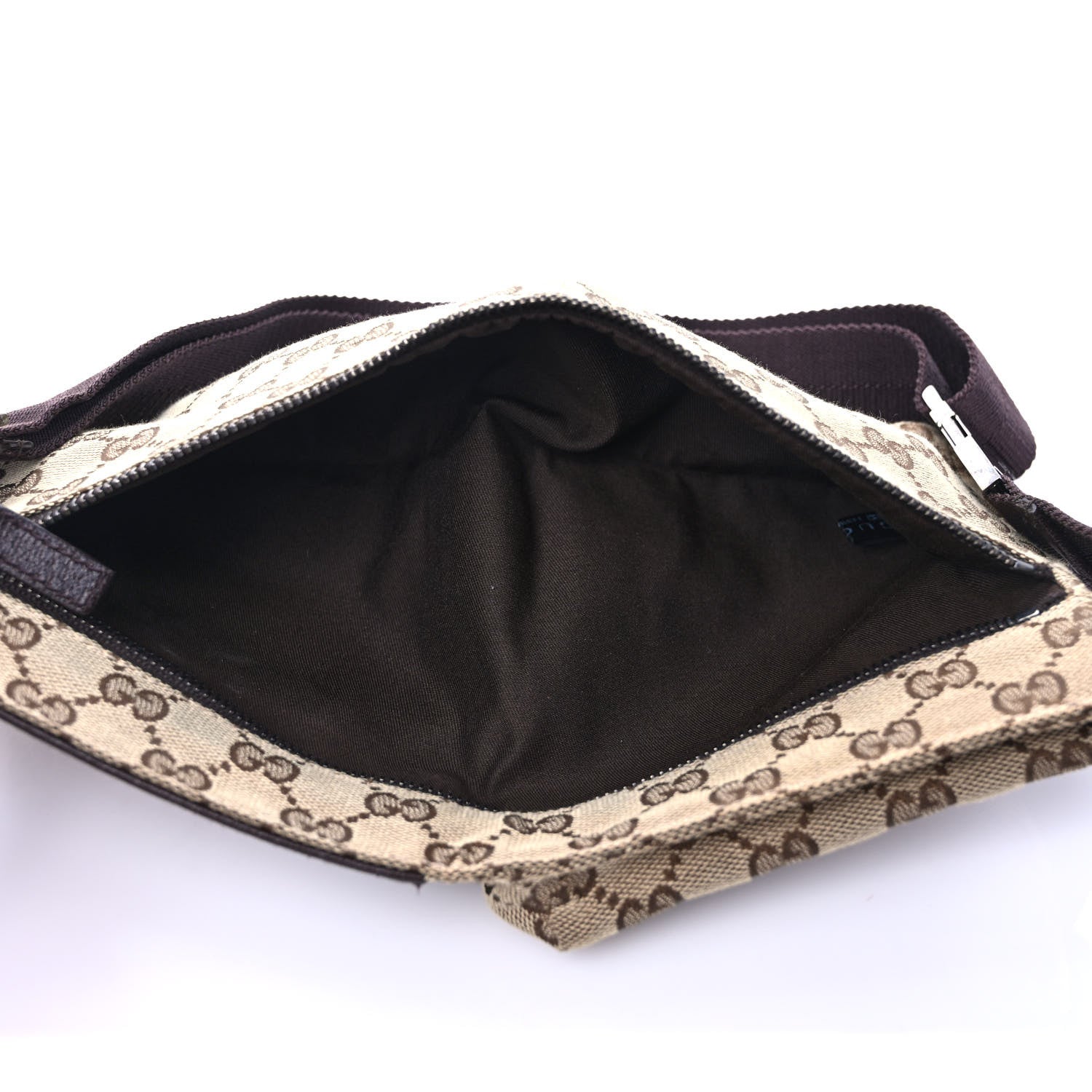Gucci GG Monogram Double Pocket Belt Bag Dark Brown 4 of 11