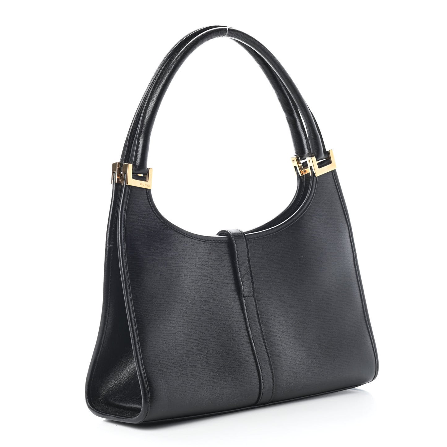 Calfskin Bardot Shoulder Bag Black