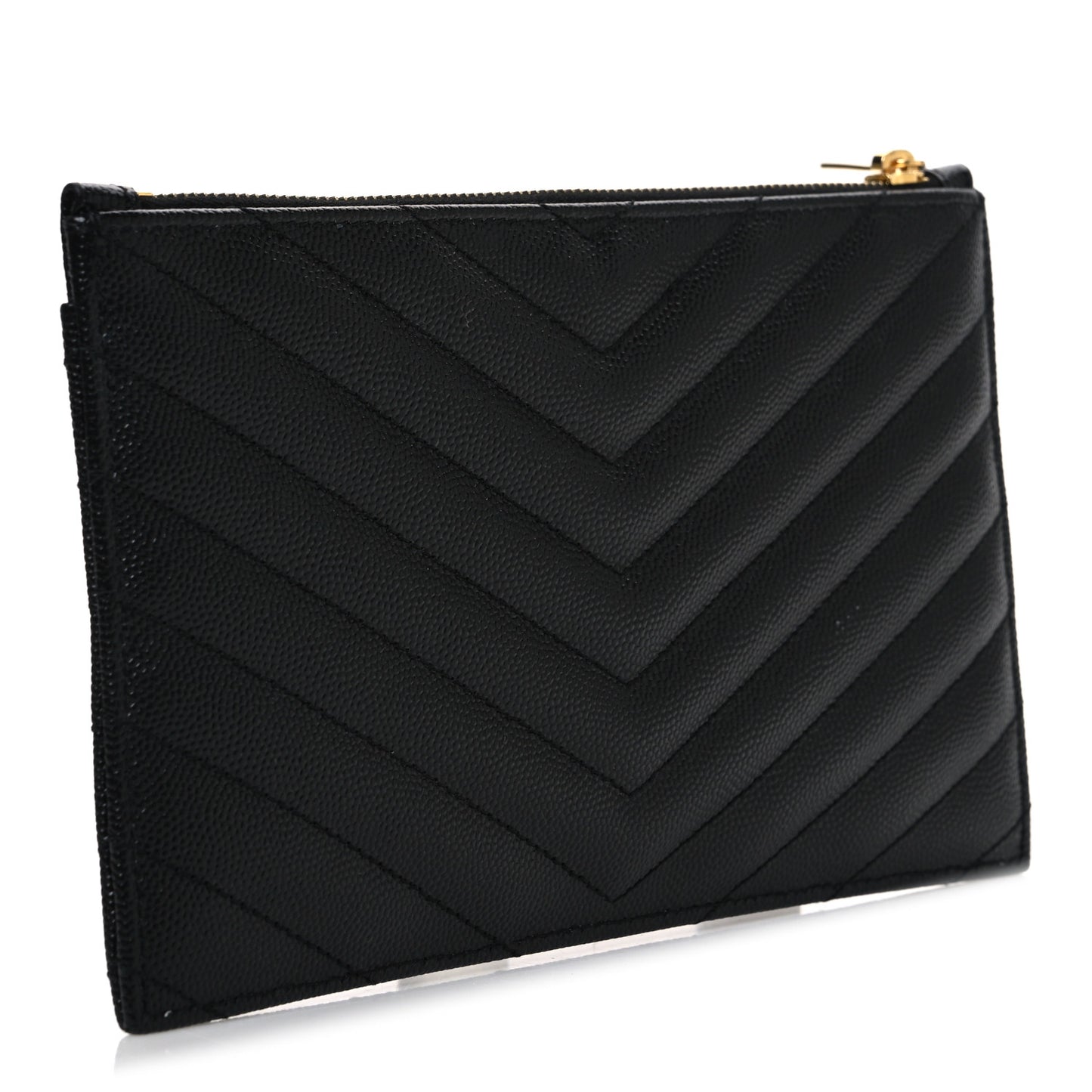 Grain De Poudre Chevron Monogram Bill Pouch Black