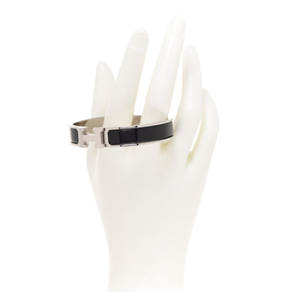 Hermes Enamel Narrow Clic Clac H Bracelet GM Black 2 of 6