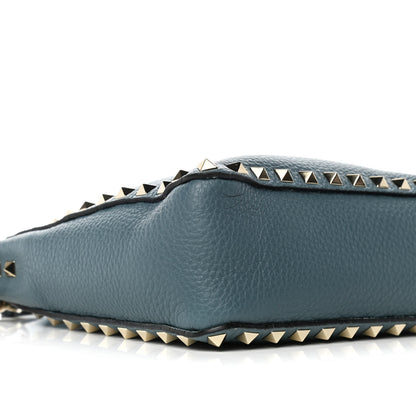 Valentino Garavani Pebbled Calfskin Mini Rockstud Flip-Lock Messenger Bag Amadeus 9 of 14