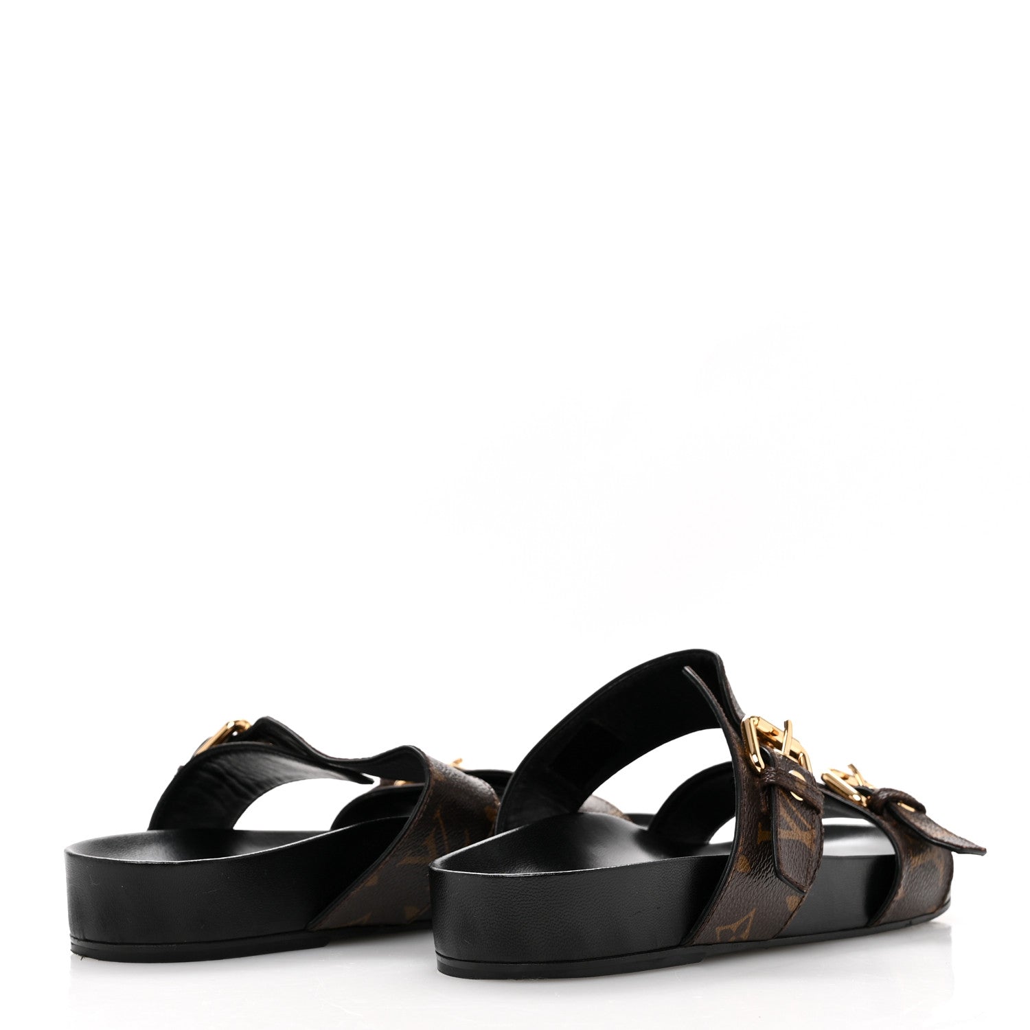 Louis Vuitton Monogram Bom Dia Mule Sandals 39 Black 5 of 11