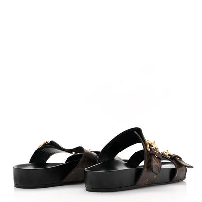 Louis Vuitton Monogram Bom Dia Mule Sandals 39 Black 5 of 11