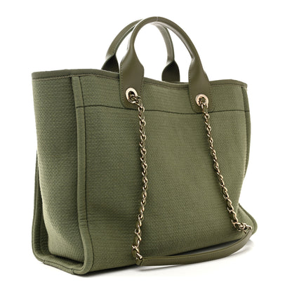 Chanel Mixed Fibers Small Deauville Tote Green 4 of 11