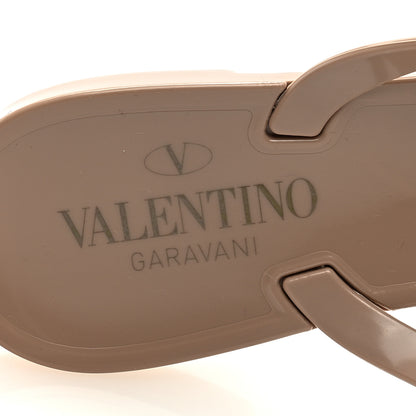 Valentino Garavani PVC Jelly Rockstud Bow Thong Sandals 39 Poudre 7 of 8
