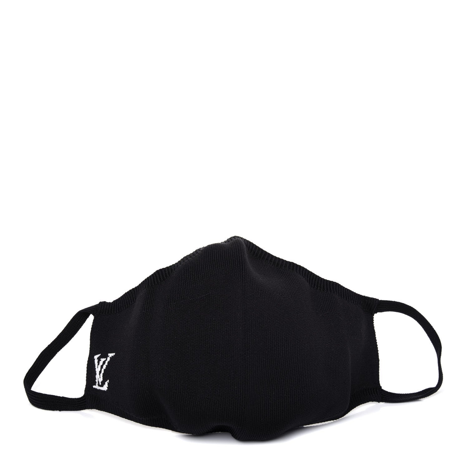Louis Vuitton LV Initials Knit Face Mask Black 1 of 6