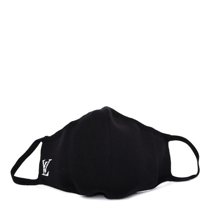 Louis Vuitton LV Initials Knit Face Mask Black 1 of 6