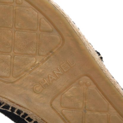 Chanel Fabric Patent Calfskin CC Espadrilles 40 Black 10 of 12
