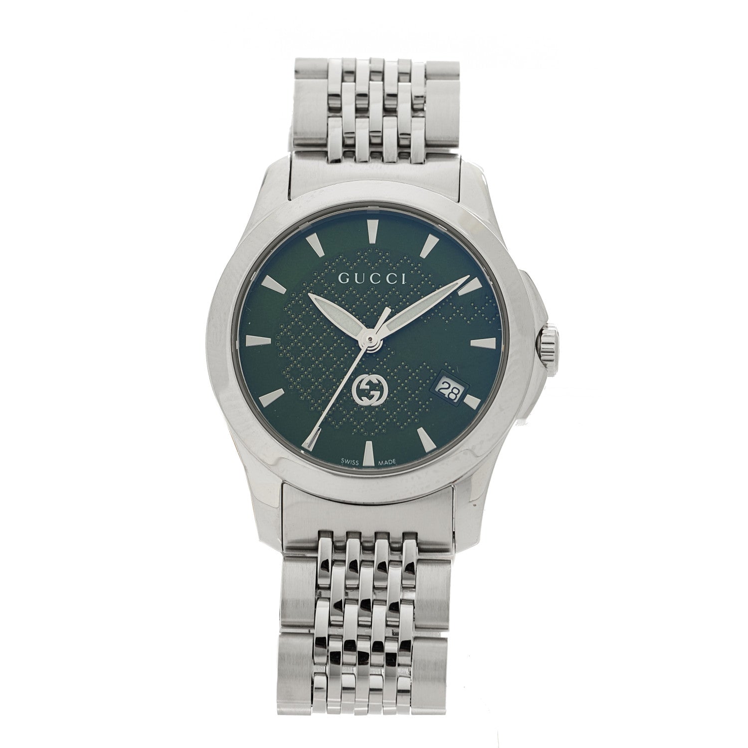 Gucci Stainless Steel 27mm G-Timeless Quartz Watch Green 1 of 4