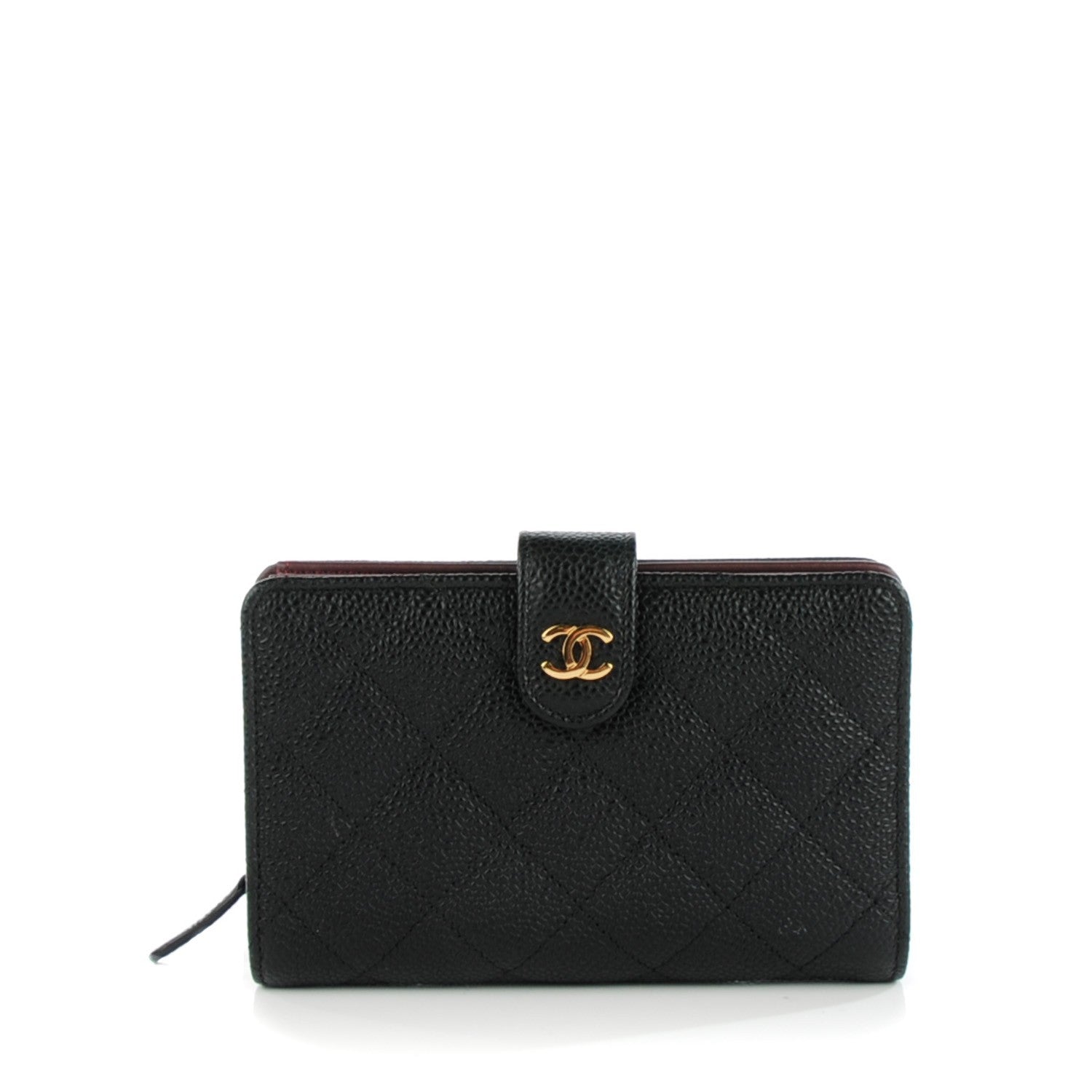 Chanel Caviar Quilted Zipped Pocket Wallet Black 1 of 8