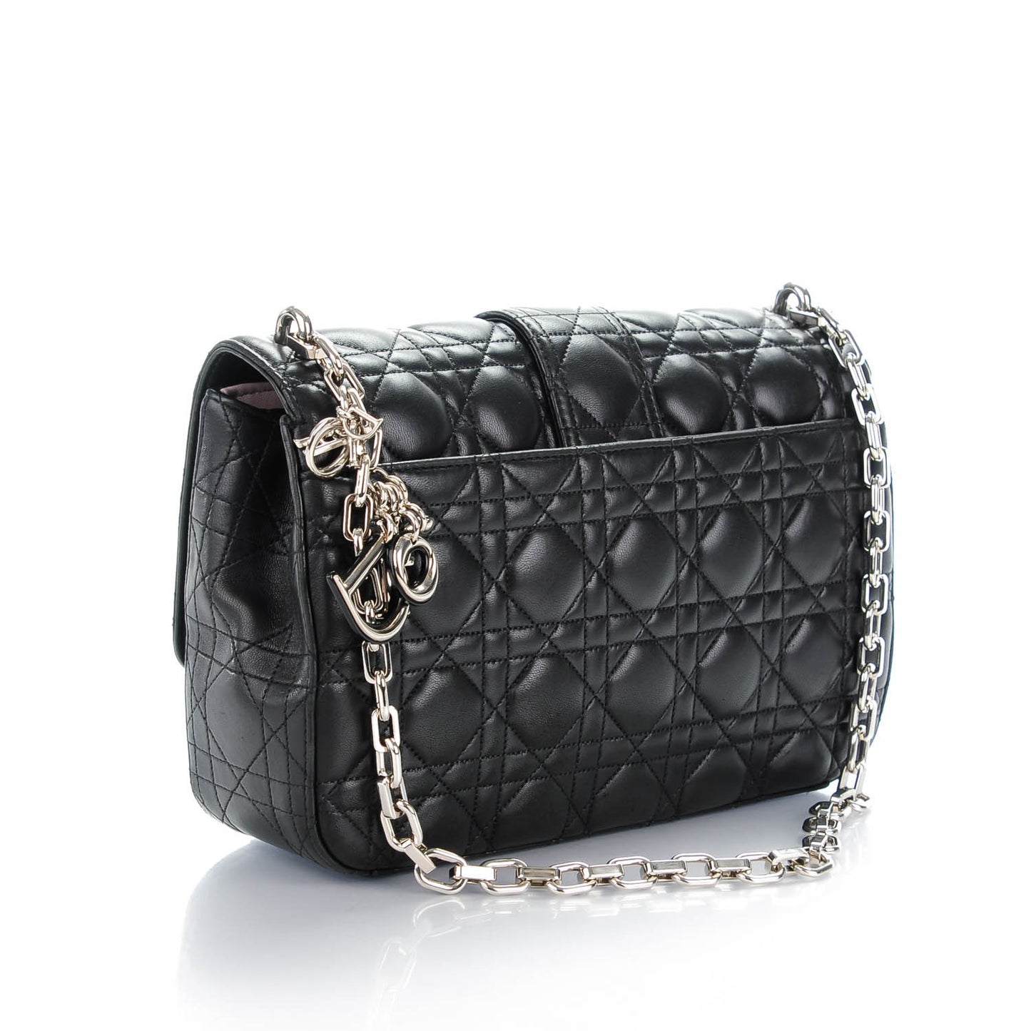 Lambskin Cannage Medium Miss Dior Flap Black