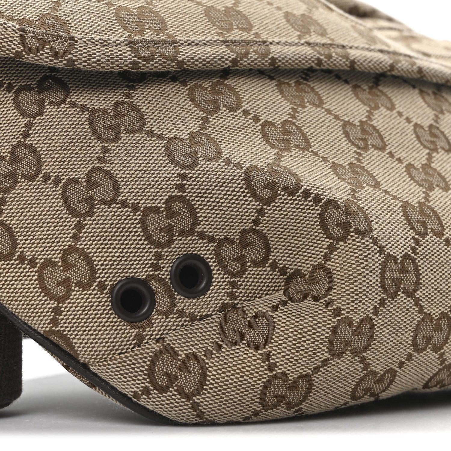 Gucci Monogram Large Belt Bag Beige Dark Brown 8 of 9
