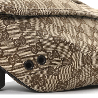 Gucci Monogram Large Belt Bag Beige Dark Brown 8 of 9