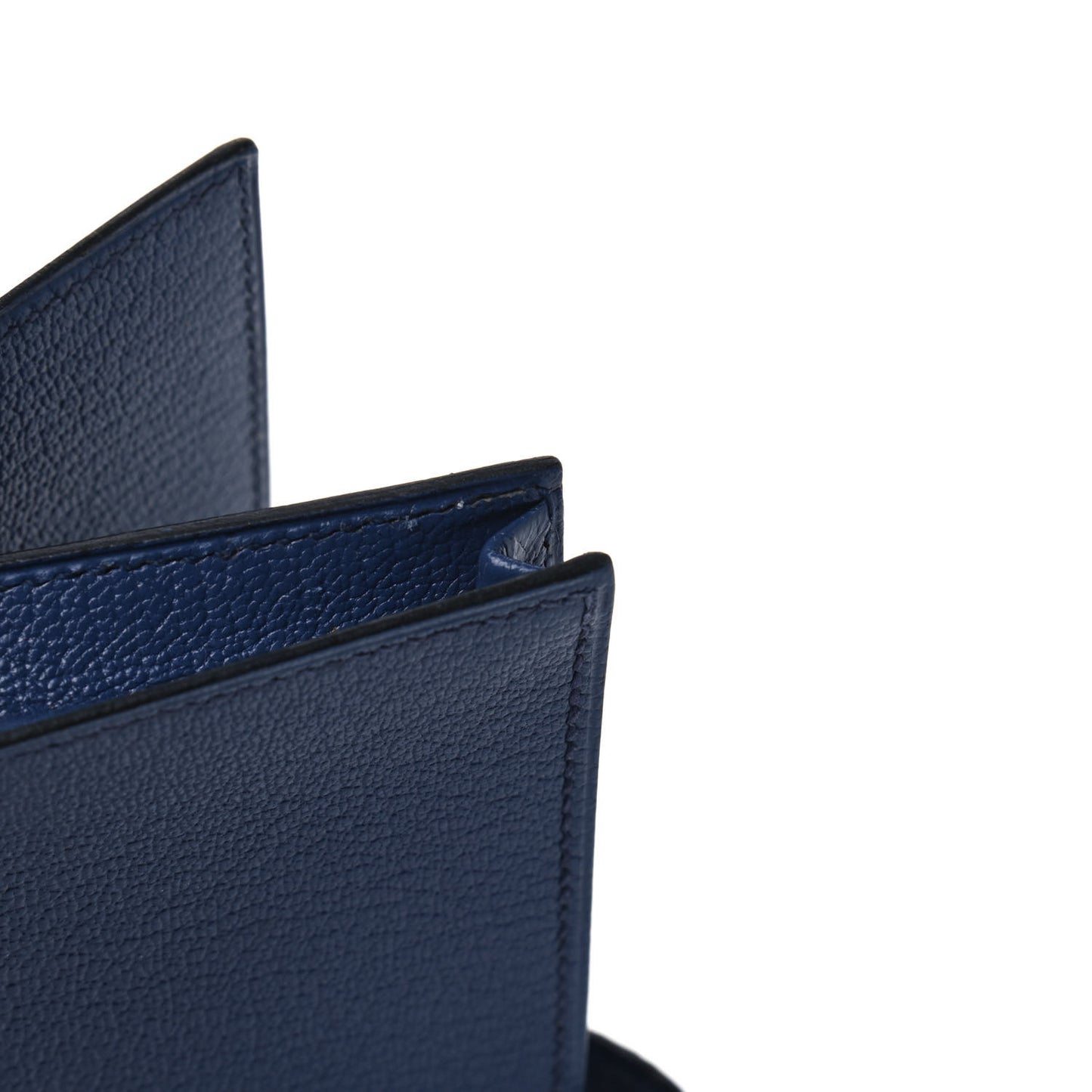 Chevre Mysore Bearn Gusset Wallet Bleu Thalassa
