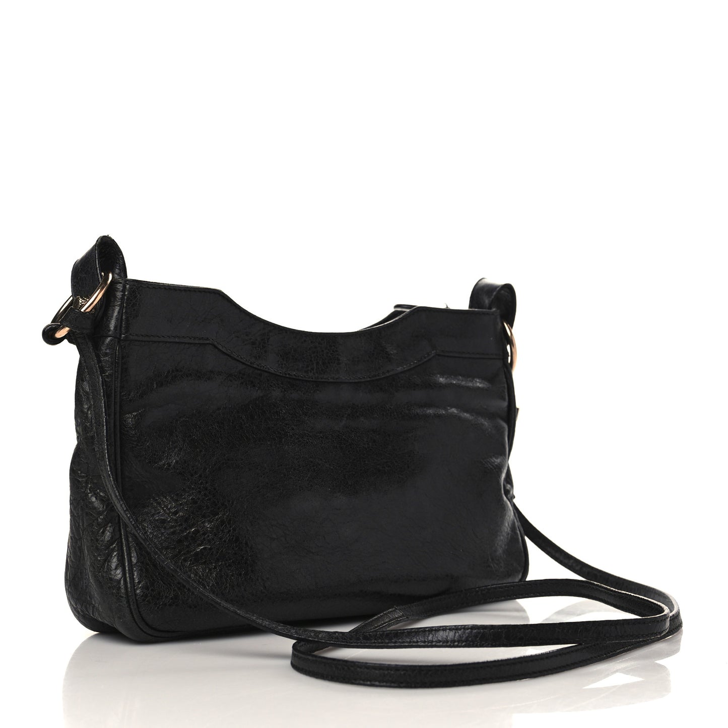 Agneau Giant 12 Rose Gold Hardware Hip Black