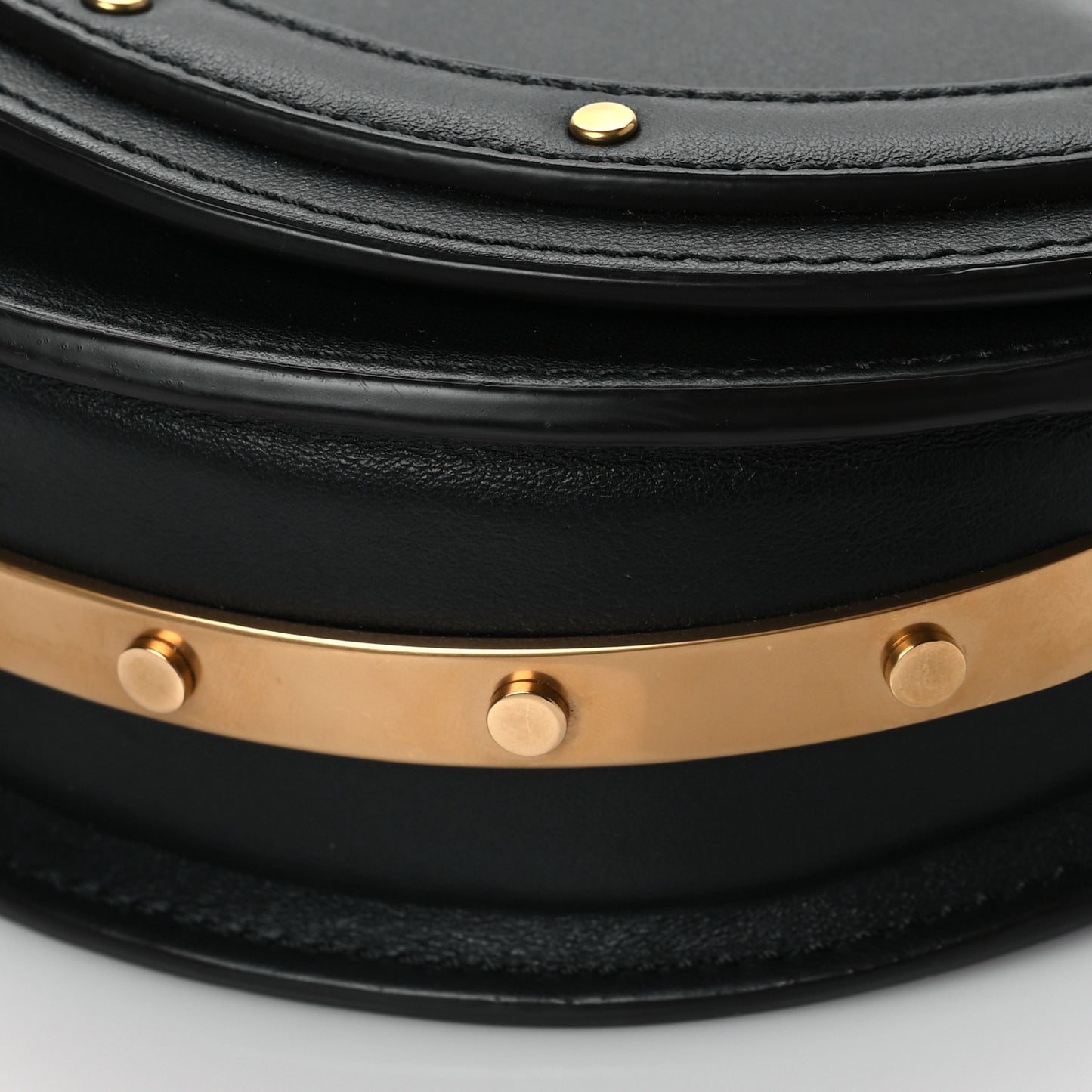 Calfskin Small Nile Bracelet Minaudiere Bag Black