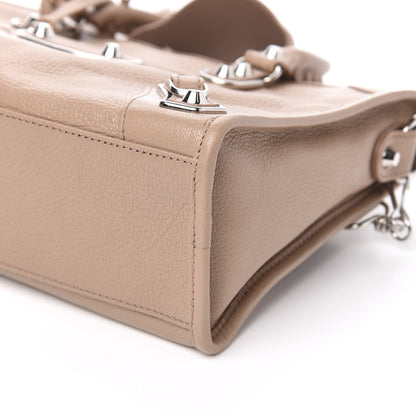 Balenciaga Shiny Goatskin Silver Metallic Edge Hardware S City Rose Des Sables 9 of 10