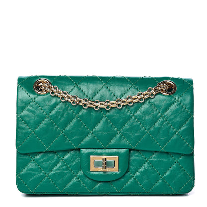 Chanel Aged Calfskin Quilted 2.55 Reissue Mini Flap Green 1 of 11