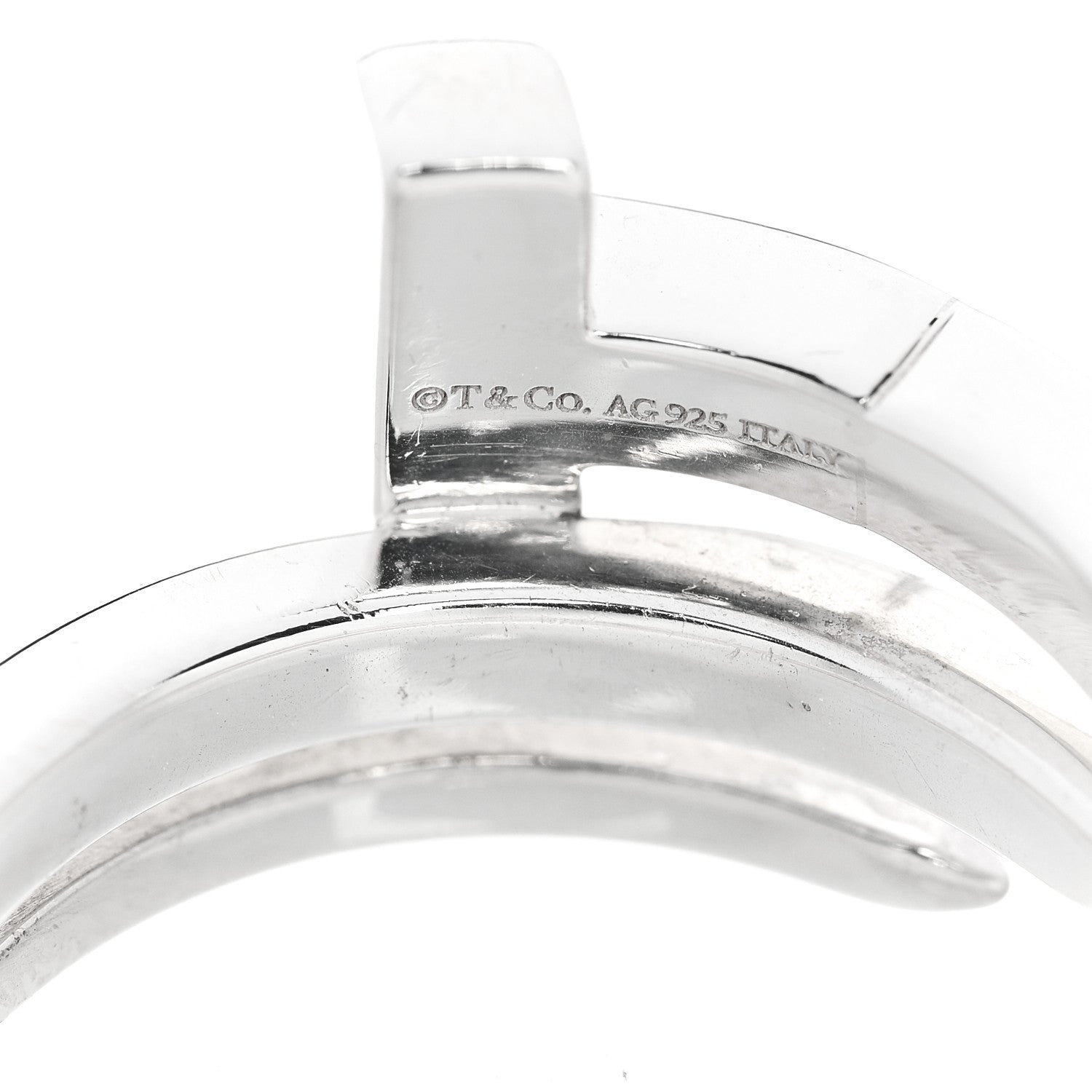 Tiffany Sterling Silver T Square Wrap Ring 50 5.25 4 of 4