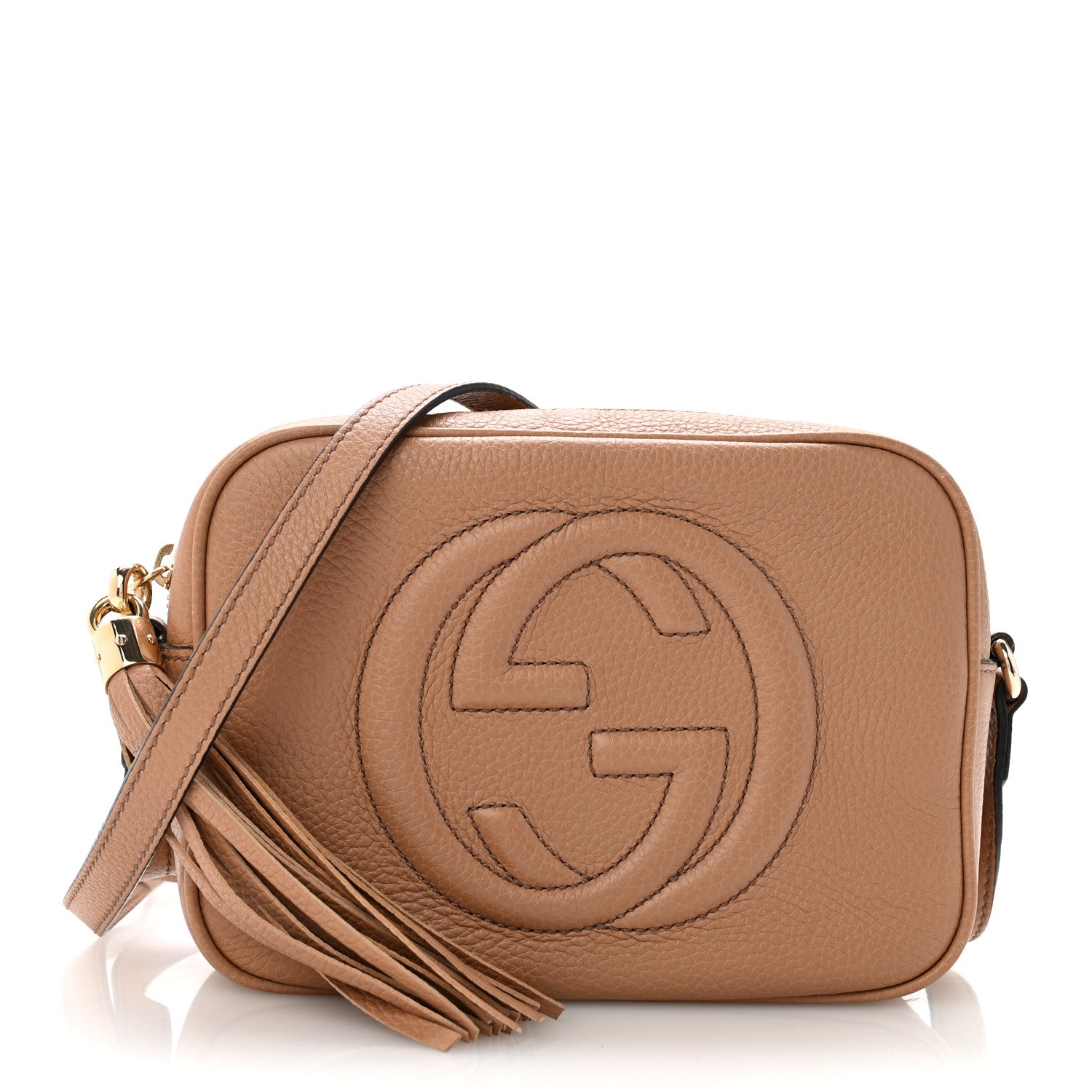 Gucci Pebbled Calfskin Small Soho Disco Bag Camelia 1 of 11