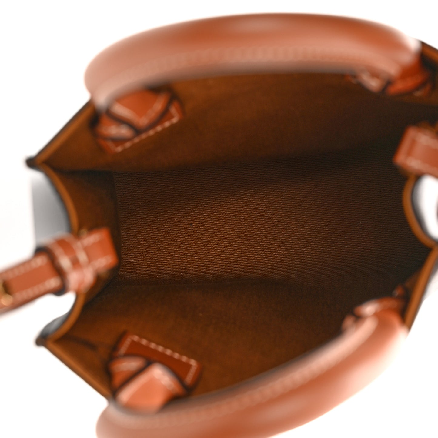 Triomphe Canvas Calfskin Mini Vertical Cabas Tan