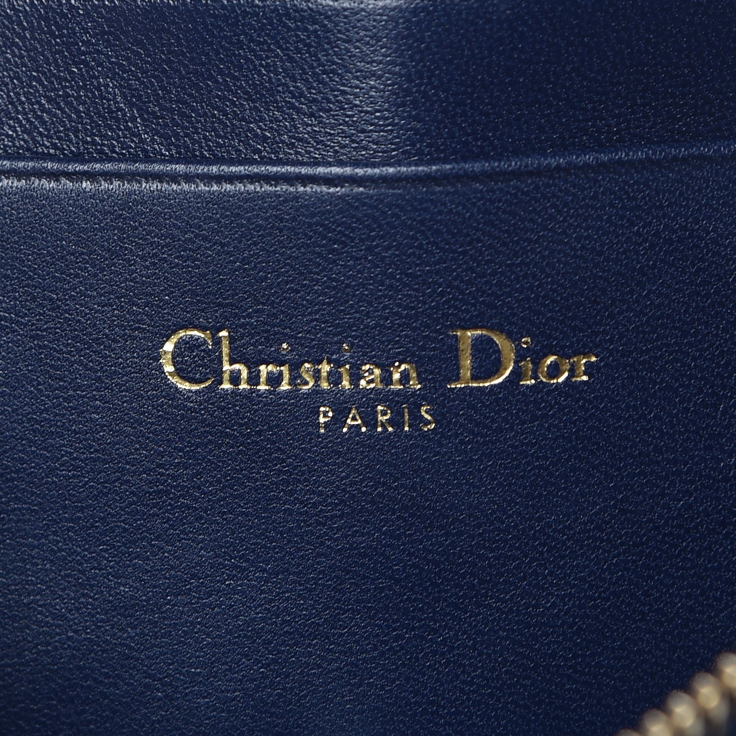 Christian Dior Lambskin Cannage Studded Lady Dior Camera Case Pouch Blue 6 of 7