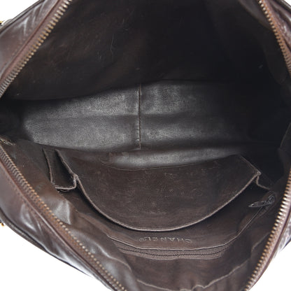 Chanel Lambskin Quilted Large Camera Case Brown 4 of 28