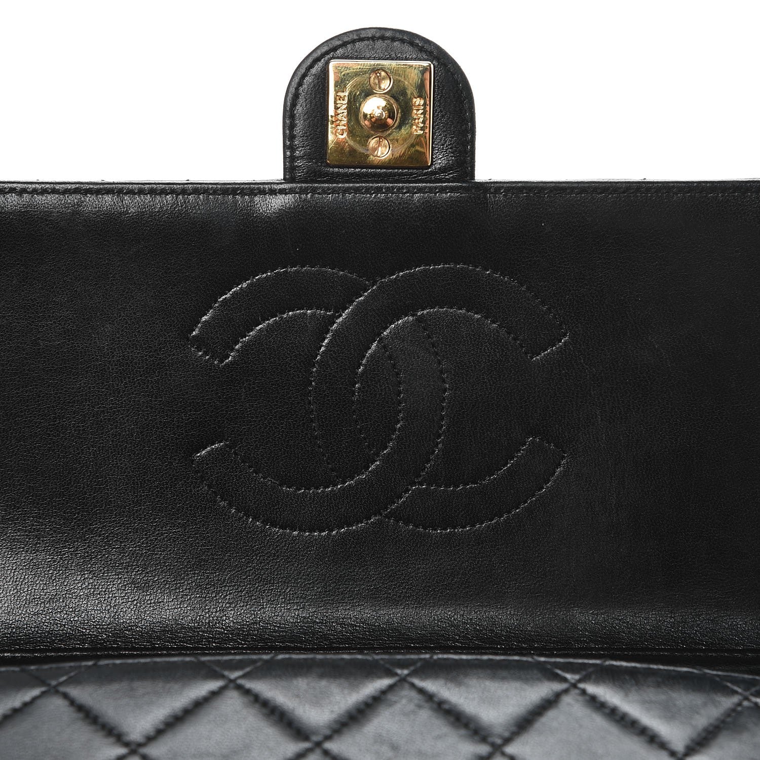 Chanel Lambskin Quilted Medium Single Flap Black 8 of 10