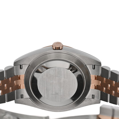 Rolex Stainless Steel 18K Everose Gold Diamond 41mm Oyster Perpetual Datejust Watch Chocolate 126301 4 of 5