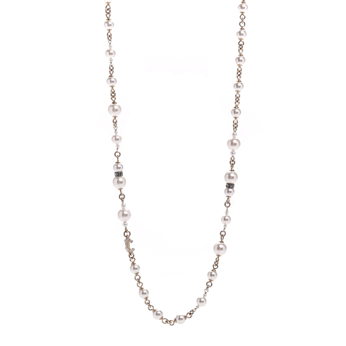 Pearl CC Coco Necklace Gold